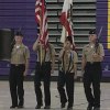 The LHS NJROTC during the National Anthem.